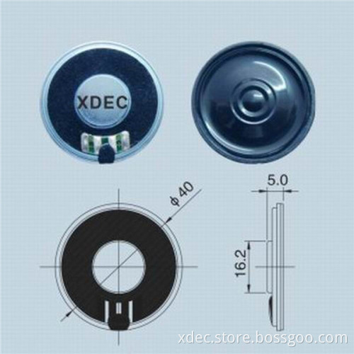 Diameter 40mm Mylar speaker 8ohm 0.5W speaker unit